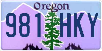 OR license plate 981HKY