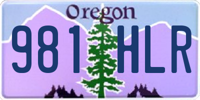 OR license plate 981HLR