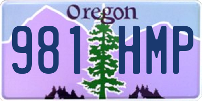 OR license plate 981HMP