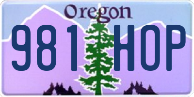 OR license plate 981HOP