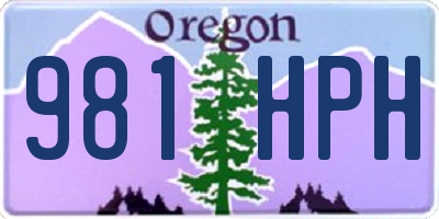 OR license plate 981HPH