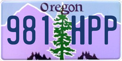 OR license plate 981HPP