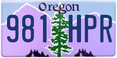 OR license plate 981HPR