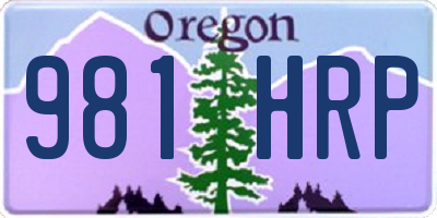 OR license plate 981HRP