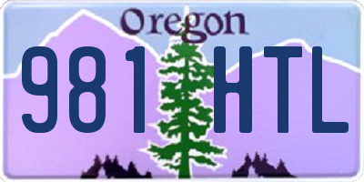 OR license plate 981HTL