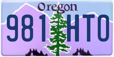 OR license plate 981HTO