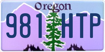 OR license plate 981HTP