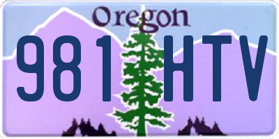 OR license plate 981HTV