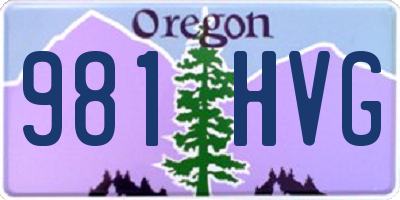OR license plate 981HVG