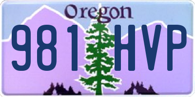 OR license plate 981HVP
