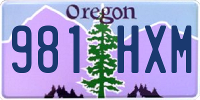 OR license plate 981HXM