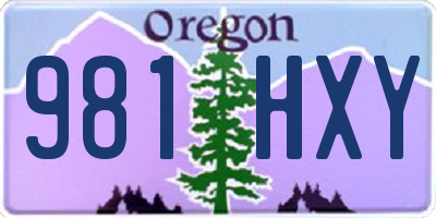 OR license plate 981HXY