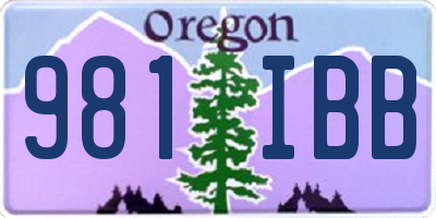 OR license plate 981IBB