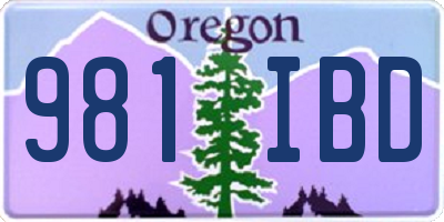 OR license plate 981IBD