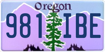 OR license plate 981IBE
