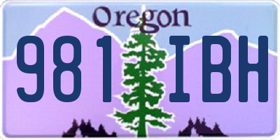 OR license plate 981IBH