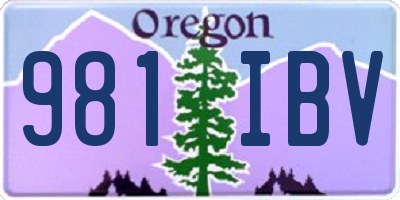 OR license plate 981IBV