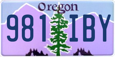 OR license plate 981IBY