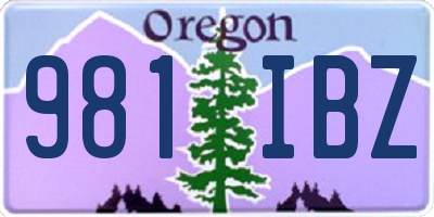 OR license plate 981IBZ