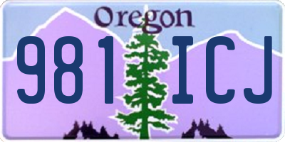 OR license plate 981ICJ