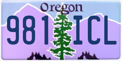 OR license plate 981ICL