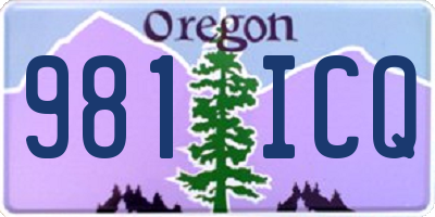 OR license plate 981ICQ
