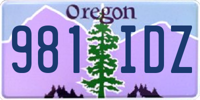 OR license plate 981IDZ