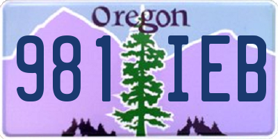 OR license plate 981IEB