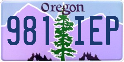 OR license plate 981IEP