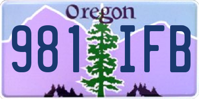 OR license plate 981IFB