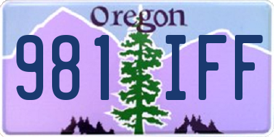 OR license plate 981IFF