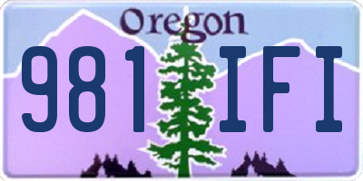 OR license plate 981IFI