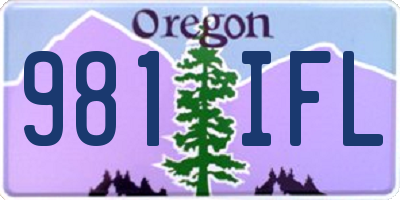 OR license plate 981IFL