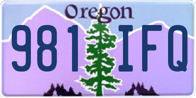 OR license plate 981IFQ