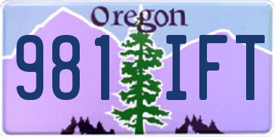 OR license plate 981IFT