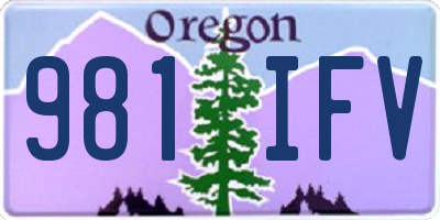 OR license plate 981IFV