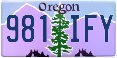 OR license plate 981IFY