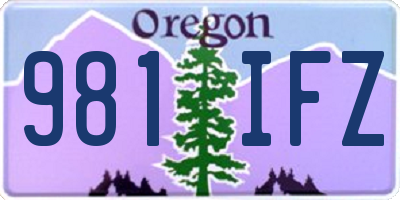 OR license plate 981IFZ