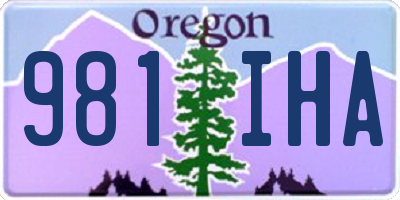 OR license plate 981IHA