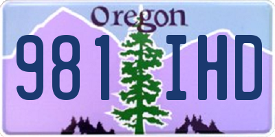 OR license plate 981IHD