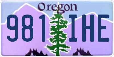 OR license plate 981IHE