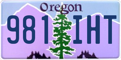 OR license plate 981IHT