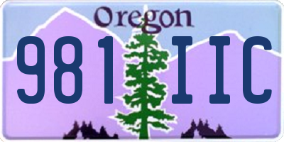 OR license plate 981IIC