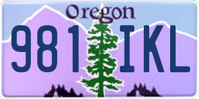 OR license plate 981IKL