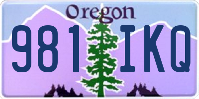 OR license plate 981IKQ