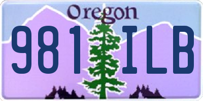OR license plate 981ILB