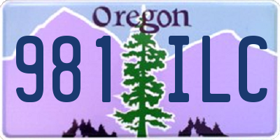OR license plate 981ILC