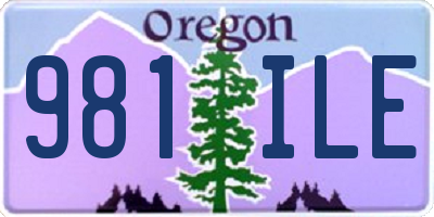 OR license plate 981ILE