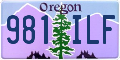 OR license plate 981ILF