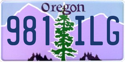 OR license plate 981ILG